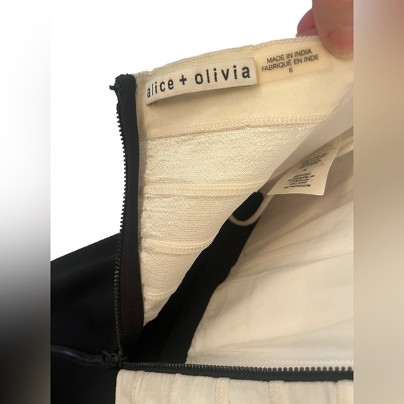 $695 Alice + Olivia Angelica Black Strapless Studded Wide Leg Jumpsuit Size 6 - Picture 9 of 12